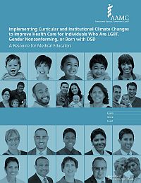 Image of the book cover for 'Implementing Curricular and Institutional Climate Changes to Improve Health Care for Individuals Who are LGBT, Gender Nonconforming, or Born With DSD.'