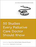 Image of the book cover for '50 Studies Every Palliative Care Doctor Should Know'
