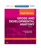 Image of the book cover for 'Rapid Review Gross and Developmental Anatomy'