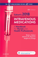 Image of the book cover for 'Gahart's 2018 Intravenous Medications'