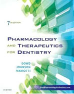 Image of the book cover for 'Pharmacology and Therapeutics for Dentistry'
