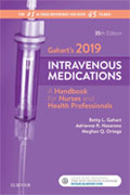 Image of the book cover for 'Gahart's 2019 Intravenous Medications'
