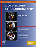 Image of the book cover for 'Atlas of Pediatric Echocardiography'