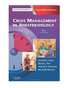 Image of the book cover for 'Crisis Management in Anesthesiology'