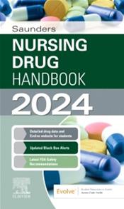 Image of the book cover for 'Saunders Nursing Drug Handbook 2024'