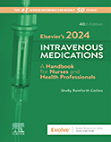 Image of the book cover for 'Elsevier's 2024 Intravenous Medications'