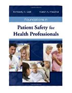 Image of the book cover for 'Foundations In Patient Safety For Health Professionals'