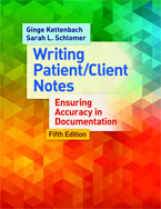 Image of the book cover for 'Writing Patient/Client Notes'