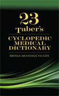 Image of the book cover for 'Taber's Cyclopedic Medical Dictionary'