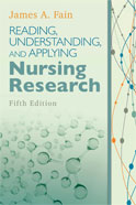Image of the book cover for 'Reading, Understanding, and Applying Nursing Research'