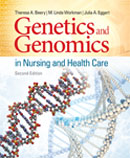 Image of the book cover for 'Genetics and Genomics in Nursing and Health Care'