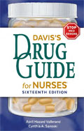 Image of the book cover for 'Davis's Drug Guide for Nurses'