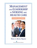 Image of the book cover for 'Management and Leadership in Nursing and Health Care'