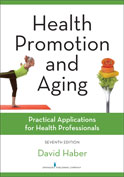 Image of the book cover for 'HEALTH PROMOTION AND AGING'