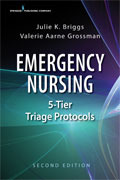 Image of the book cover for 'Emergency Nursing 5-Tier Triage Protocols'
