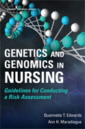 Image of the book cover for 'Genetics and Genomics in Nursing'