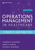 Image of the book cover for 'Operations Management in Healthcare'