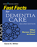 Image of the book cover for 'Fast Facts for Dementia Care'