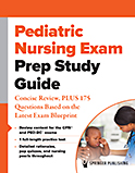 Image of the book cover for 'Pediatric Nursing Exam Prep Study Guide'