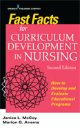 Image of the book cover for 'Fast Facts for Curriculum Development in Nursing'