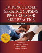 Image of the book cover for 'EVIDENCE-BASED GERIATRIC NURSING PROTOCOLS FOR BEST PRACTICE'