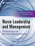 Image of the book cover for 'Nurse Leadership and Management'