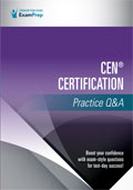 Image of the book cover for 'CEN® Certification Practice Q&A'