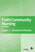 Image of the book cover for 'Faith Community Nursing: Scope and Standards of Practice'