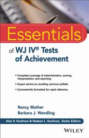 Image of the book cover for 'Essentials of WJ IV Tests of Achievement'