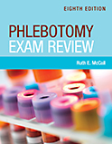 Image of the book cover for 'Phlebotomy Exam Review'