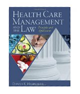 Image of the book cover for 'Health Care Management and the Law'