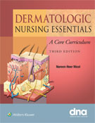 Image of the book cover for 'Dermatologic Nursing Essentials'