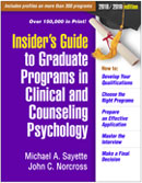 Image of the book cover for 'Insider's Guide to Graduate Programs in Clinical and Counseling Psychology'
