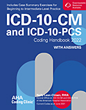 Image of the book cover for 'ICD-10-CM and ICD-10-PCS Coding Handbook with Answers 2022'