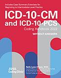 Image of the book cover for 'ICD-10-CM and ICD-10-PCS Coding Handbook without Answers 2022'