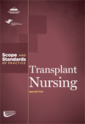 Image of the book cover for 'Transplant Nursing: Scope and Standards of Practice'