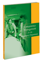 Image of the book cover for 'Competency Management for the Emergency Department'