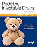 Image of the book cover for 'Pediatric Injectable Drugs'