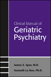 Image of the book cover for 'Clinical Manual of Geriatric Psychiatry'