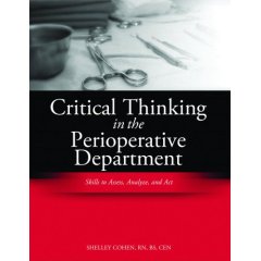 Image of the book cover for 'CRITICAL THINKING IN THE PERIOPERATIVE DEPARTMENT'