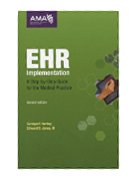 Image of the book cover for 'EHR IMPLEMENTATION'