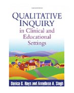 Image of the book cover for 'Qualitative Inquiry in Clinical and Educational Settings'