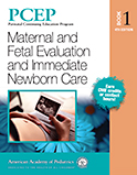 Image of the book cover for 'PCEP Book 1: Maternal and Fetal Evaluation and Immediate Newborn Care'