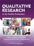 Image of the book cover for 'Qualitative Research in the Health Professions'