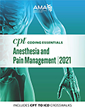Image of the book cover for 'CPT Coding Essentials for Anesthesia and Pain Management 2021'