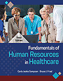 Image of the book cover for 'Fundamentals of Human Resources in Healthcare'