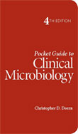 Image of the book cover for 'Pocket Guide to Clinical Microbiology'