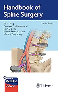 Image of the book cover for 'Handbook of Spine Surgery'