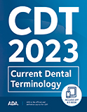 Image of the book cover for 'CDT 2023: Current Dental Terminology'