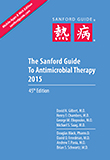 Image of the book cover for 'THE SANFORD GUIDE TO ANTIMICROBIAL THERAPY 2015'